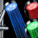 LED RGB 3 kleuren douche kop douchekop kleurendouche chroom, Verzenden, Nieuw