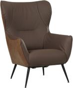 leren moderne oorfauteuil -  ( leer), Huis en Inrichting, Fauteuils, Nieuw, Ophalen of Verzenden, Landelijk, 75 tot 100 cm