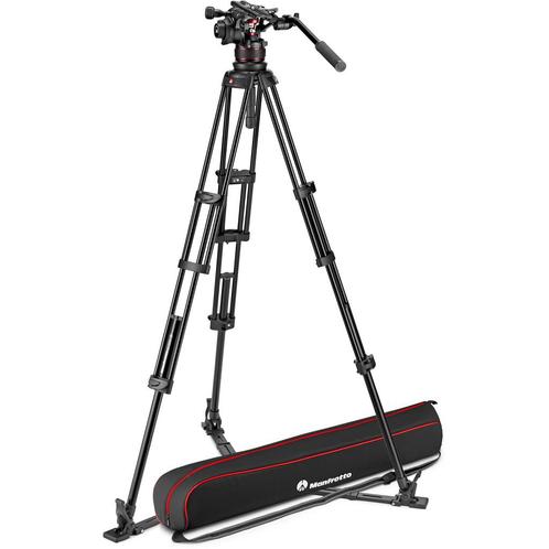 Manfrotto Nitrotech 612 & Alu Twin GS, Audio, Tv en Foto, Fotografie | Statieven en Balhoofden, Driepoot, Nieuw, 175 cm of meer