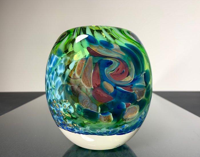 Maxence Parot - Vaas - Unieke kleuren en goud - Glas, Antiek en Kunst, Antiek | Glas en Kristal