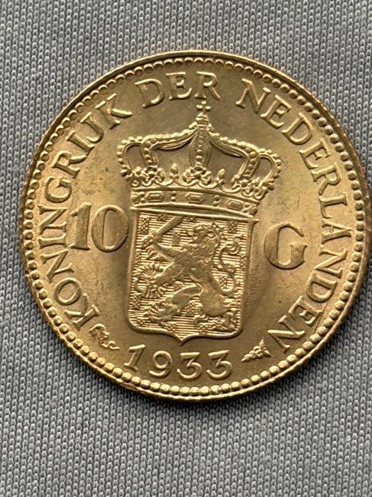 Nederland. Wilhelmina. 10 Gulden 1933, Postzegels en Munten, Munten | Nederland