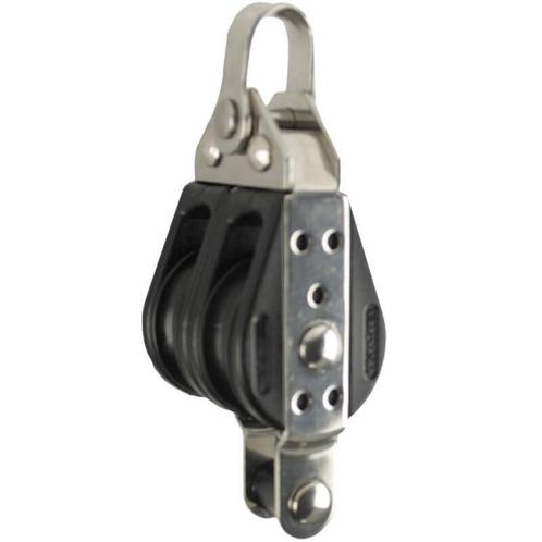 Viadana 22mm Tweeschijfs Blok met Hondsvot, Watersport en Boten, Accessoires en Onderhoud, Ophalen of Verzenden