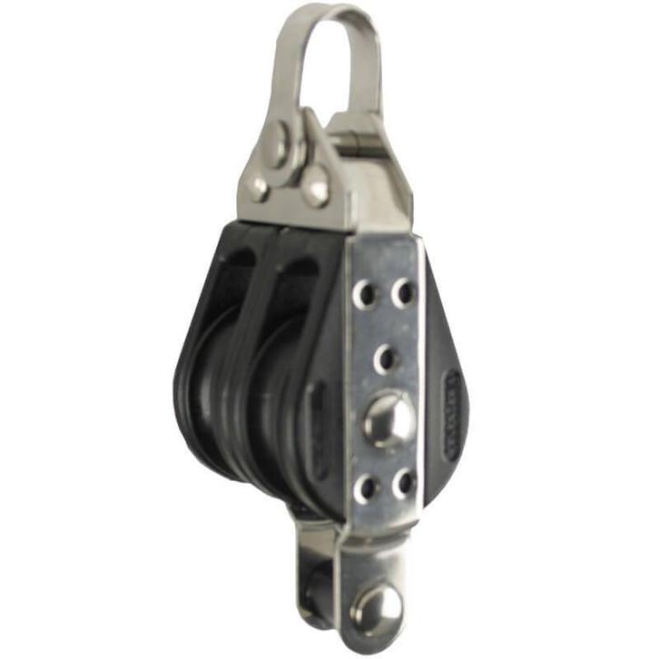 Viadana 22mm Tweeschijfs Blok met Hondsvot, Watersport en Boten, Accessoires en Onderhoud, Ophalen of Verzenden
