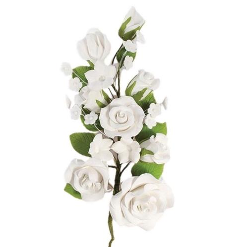 Culpitt Suikerbloem Witte Rozen 17,8cm, Hobby en Vrije tijd, Taarten en Cupcakes maken, Nieuw, Verzenden