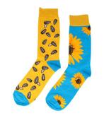 Sokken Katoen - Zonnebloemen Print - Blauw Geel - Maat 38-45, Kleding | Dames, Nieuw