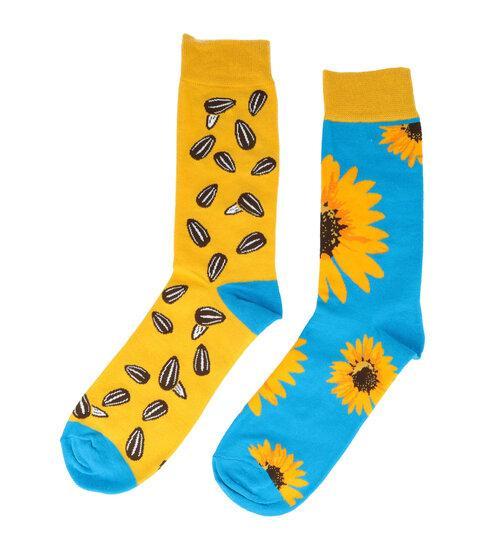 Sokken Katoen - Zonnebloemen Print - Blauw Geel - Maat 38-45, Kleding | Dames, Sokken en Kousen