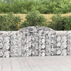 vidaXL Schanskorf gewelfd 300x30x100/120 cm gegalvaniseerd, Tuin en Terras, Bloembakken en Plantenbakken, 100 cm of meer, Verzenden