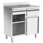 Koffiewerkbank | S-LINE | RVS | Draaideur + Afkloplade +, Verzenden, Nieuw in verpakking