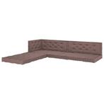 vidaXL Palletvloerkussens 7 st katoen taupe