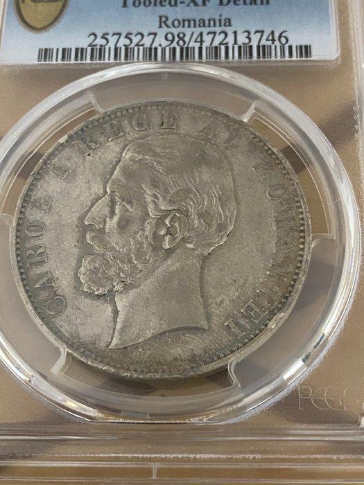 Roemenië. 5 Lei 1884 B / XF Details (98 - Damage), Postzegels en Munten, Munten | Europa | Niet-Euromunten