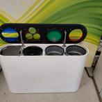 Afvalbak Lune Split 4 - 4x 38 liter wit met antraciet deksel, Huis en Inrichting, Ophalen of Verzenden, Nieuw