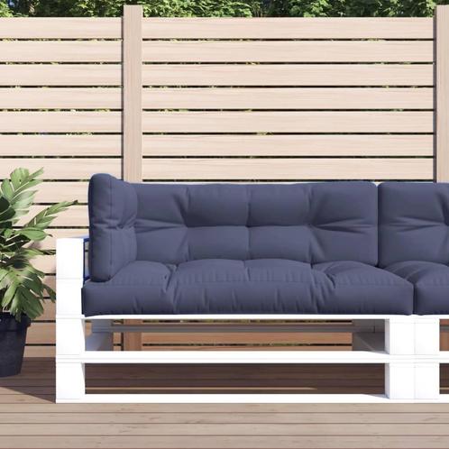 vidaXL Palletkussens 3 st stof marineblauw, Huis en Inrichting, Woonaccessoires | Kussens, Blauw, Nieuw, Verzenden