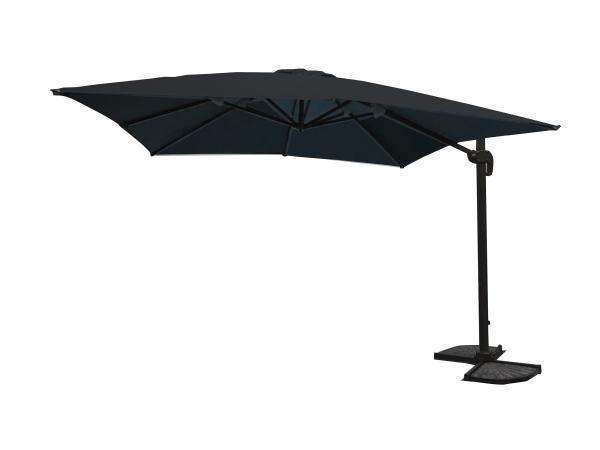 Veiling - Hangende parasol zwart 300x300cm, Tuin en Terras, Parasols