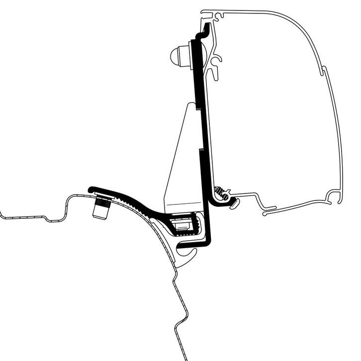Thule VW T5/T6 Minivan Reimo Multi Rail SWB Adapter 4200, Caravans en Kamperen, Camper-accessoires, Nieuw, Ophalen of Verzenden