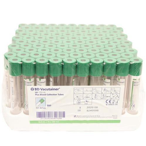 BD Vacutainer bloedbuizen Li-Heparin (17 IU/mL) - 10ml - 100, Diversen, Verpleegmiddelen, Nieuw, Verzenden