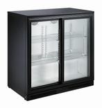 CombiSteel Barkoeler Zwart 198L | 2 Schuifdeuren | Geforceer, Witgoed en Apparatuur, Koelkasten en IJskasten, Ophalen of Verzenden