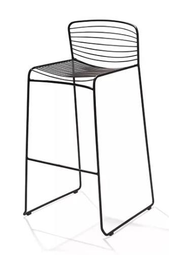 Draadstalen Barkruk | 49x55x102cm | Zwart, Zakelijke goederen, Horeca | Keukenapparatuur, Verzenden