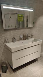 Badmeubel 120cm glans wit keramische wastafel incl spiegel, Huis en Inrichting, Badkamer | Badkamermeubels, Nieuw, Minder dan 100 cm