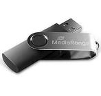 MediaRange | USB Stick | 4 GB | USB 2.0 | Twister | Zwart, Verzenden, Nieuw