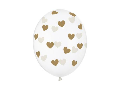Doorzichtige Ballonnen Gouden Hartjes, Hobby en Vrije tijd, Feestartikelen, Nieuw, Verzenden