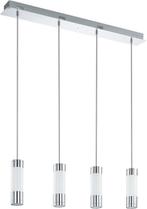 EGLO Fosforo - Hanglamp - 4 Lichts - Chroom - Wit, Verzenden