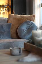 Rond velvet kussen Charcoal 40 cm, Huis en Inrichting, Woonaccessoires | Kussens, Ophalen of Verzenden, Nieuw