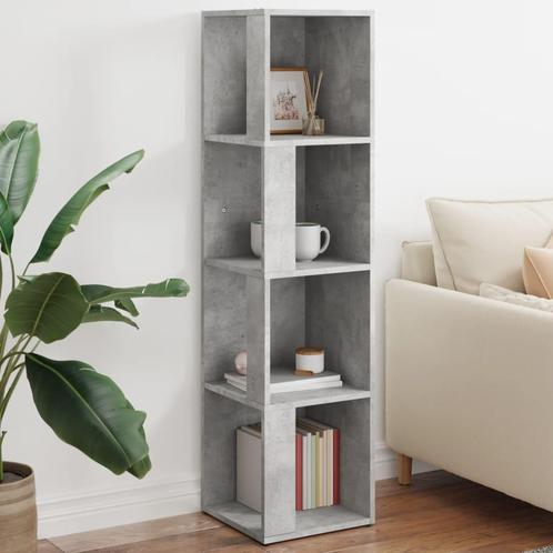 vidaXL Hoekkast 33x33x132 cm bewerkt hout betongrijs, Huis en Inrichting, Kasten | Overige, Nieuw, Verzenden