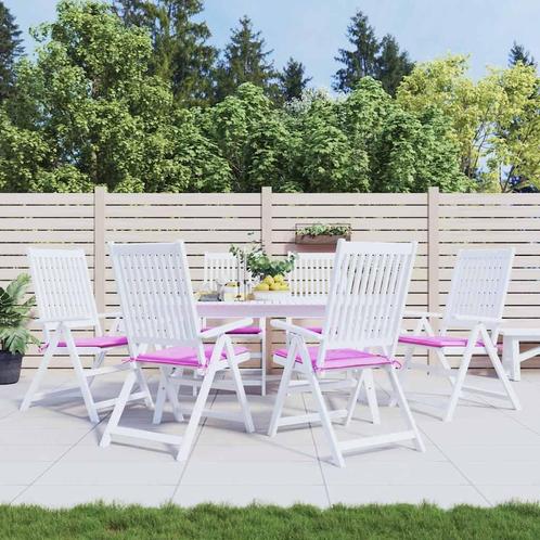 vidaXL Tuinstoelkussens 6 st 40x40x4 cm stof roze, Huis en Inrichting, Woonaccessoires | Kussens, Roze, Nieuw, Verzenden
