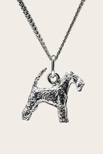 Zilveren Welsh terrier met lange staart ketting hanger - gro, Verzenden, Nieuw