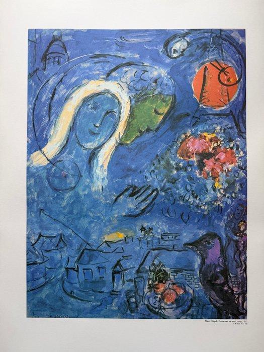 Marc Chagall (1887-1985) - Amoureux au soleil rouge, Antiek en Kunst, Antiek | Overige Antiek