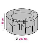 Tuinsethoes | Rond | Ø 200 x 85 cm (PP, Grijs), Tuin en Terras, Tuinmeubel-accessoires, Verzenden, Nieuw
