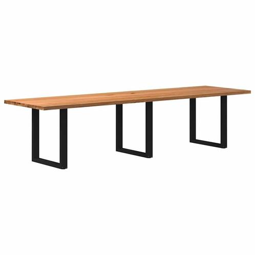 vidaXL Eettafel rechthoekig 320x90x74 cm massief eikenhout, Huis en Inrichting, Tafels | Eettafels, Nieuw, Verzenden