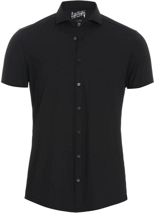 Pure Short Sleeve The Functional Shirt Zwart maat 44 Heren, Kleding | Heren, Overhemden, Zwart, Nieuw, Verzenden