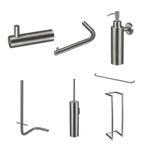 Accessoireset Qisani Flow Compleet Geborsteld RVS, Doe-het-zelf en Verbouw, Ophalen of Verzenden, Nieuw, Chroom, Bad