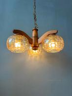 70s Mid Century German Clear Glass Chandelier Hanging Lamp, Huis en Inrichting, Lampen | Hanglampen, Ophalen of Verzenden, Nieuw