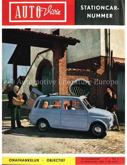 1962 AUTOVISIE MAGAZINE 08 NEDERLANDS, Boeken, Auto's | Folders en Tijdschriften