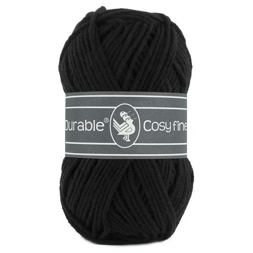 Durable Cosy Fine - 325 black - Katoen/Acryl Garen, Hobby en Vrije tijd, Breien en Haken, Ophalen of Verzenden