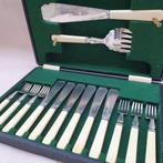 Sheffield - Walker & Hall, Sheffield - Serveerset voor vis, Antiek en Kunst