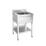 GGM Gastro | Spoeltafel PREMIUM - 600x700mm - met onderbouw, Verzenden, Nieuw in verpakking, RVS Meubilair