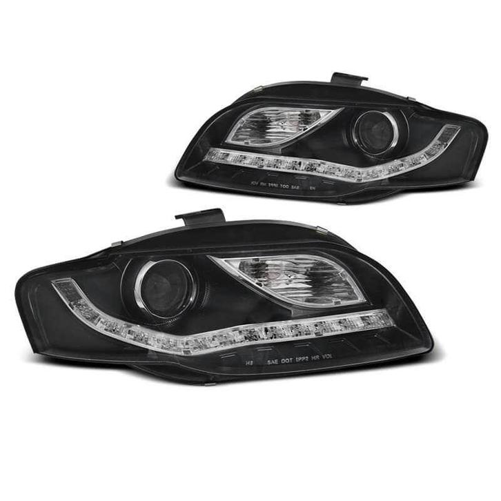 Audi A4 B7 04-08 LED indicator Black LED koplamp units, Auto-onderdelen, Verlichting, Nieuw, Audi, Verzenden