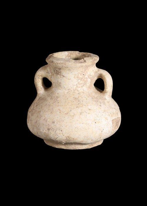 Romano-Egyptian Geglazuurd aardewerk Kleine kruik met, Antiek en Kunst, Antiek | Overige Antiek