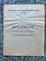 Reglement voor de sociale voorzieningen politieorganisaties, Boeken, Oorlog en Militair, Gelezen, Verzenden, 1945 tot heden, Overige onderwerpen