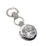 Zinzi zilveren hanger met zirconia (Hanger of bedel), Ophalen of Verzenden, Gebruikt, Zilver, Overige merken