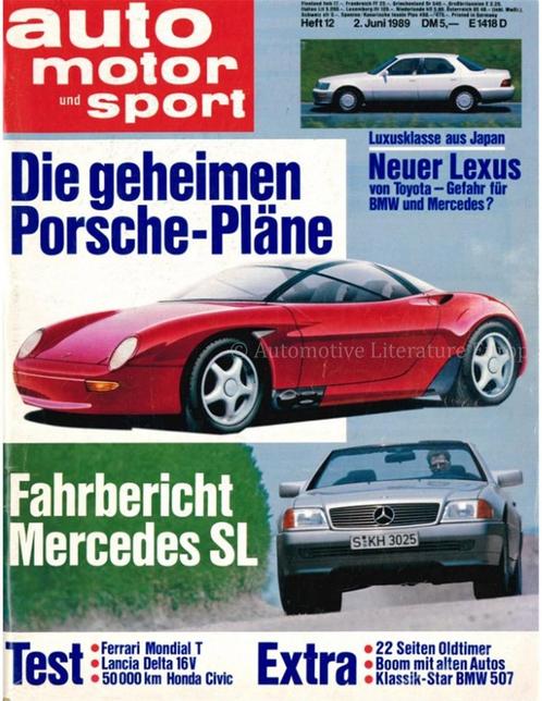 1989 AUTO MOTOR UND SPORT 12 DUITS, Boeken, Auto's | Folders en Tijdschriften