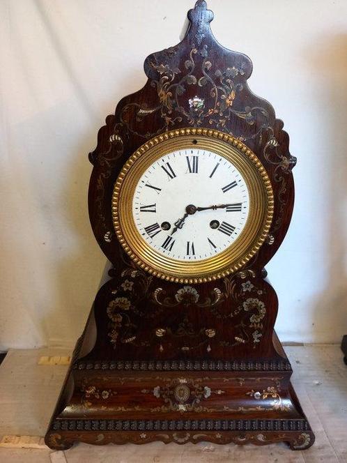 Bureauklok Empirestijl - Palissander - 1850-1900, Antiek en Kunst, Antiek | Klokken