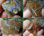413 ct - 4 Australische Boulder Opal - Ruw- 82,6 g
