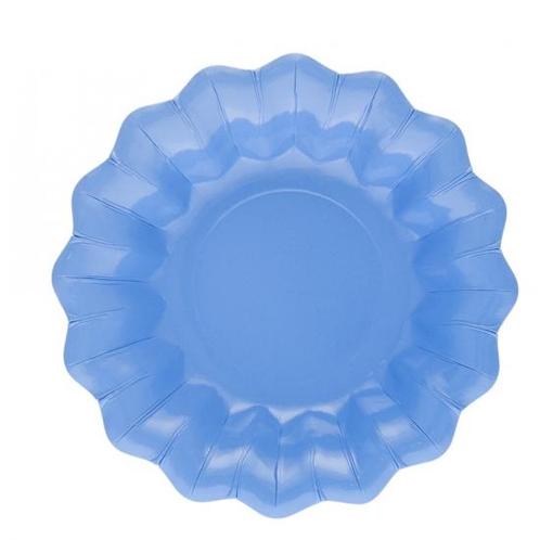 Zee blauwe snack schaaltjes 24 cm - Schalen &amp; schaaltjes, Hobby en Vrije tijd, Feestartikelen, Ophalen of Verzenden