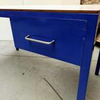 Degelijke blauwe metalen werkbank - 150x80 cm, Nieuw, Ophalen of Verzenden