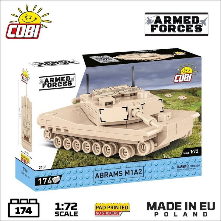 COBI 3106 Abrams M1A2 (Leger bouwsets, Modelbouwsets), Kinderen en Baby's, Speelgoed | Bouwstenen, Nieuw, Verzenden
