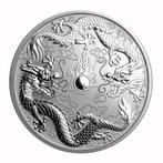 Australië. 1 Dollar 2019  DOUBLE DRAGON 1 oz .9999% silver